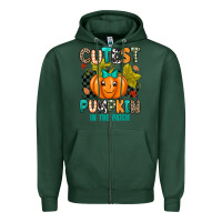 Sports Green Cutest Pumpkin In The Patch Zipper Hoodie - texasbilliewilder