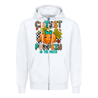 White Cutest Pumpkin In The Patch Zipper Hoodie - texasbilliewilder