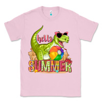 Bubblegum Pink hello summer rex Classic Tee - texasbilliewilder