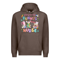 Coffee every favorite bunnys nurse Premium Hoodie - MaliasSmallBusiness