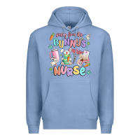 Colony Blue every favorite bunnys nurse Premium Hoodie - MaliasSmallBusiness