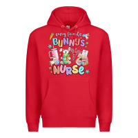 Red every favorite bunnys nurse Premium Hoodie - MaliasSmallBusiness