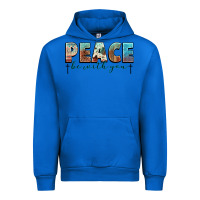 Cobalt peace be with you cross Urban Hoodie - NancyCooperArtShop