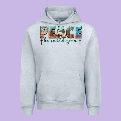 Peace Be With You Cross Urban Hoodie Designed By Nancycooperartshop