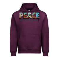 Mauve Wine peace be with you cross Urban Hoodie - NancyCooperArtShop