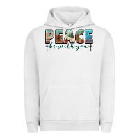 Pigment Lunar Rock peace be with you cross Urban Hoodie - NancyCooperArtShop