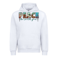White peace be with you cross Urban Hoodie - NancyCooperArtShop