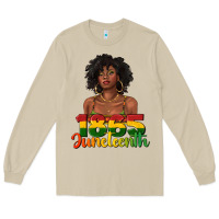 Mushroom 1865 juneteenth with afro black woman Long Sleeve Tee - texasbilliewilder