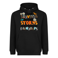 Black i have survived to may storms to be bothered by ra Heavyweight Hoodie - AdoDesignShop
