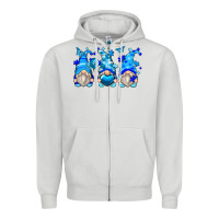 Dove Grey autism gnomes Zipper Hoodie - Zillion Design Studio