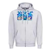 Heather Grey autism gnomes Zipper Hoodie - Zillion Design Studio