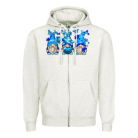 Oatmeal Heather autism gnomes Zipper Hoodie - Zillion Design Studio