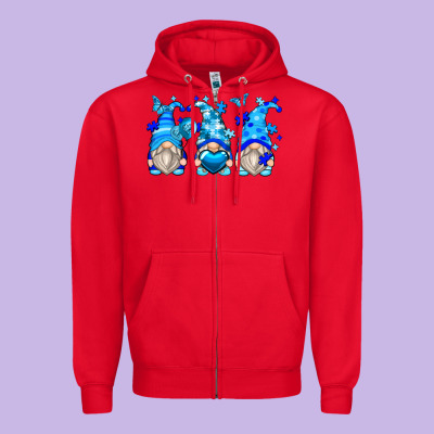 Autism Gnomes Zipper Hoodie Designed By Zillion Design Studio