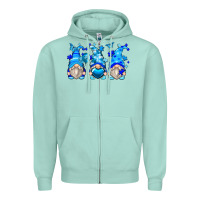 Seafoam autism gnomes Zipper Hoodie - Zillion Design Studio