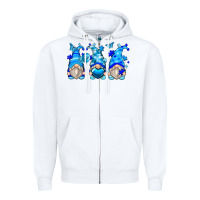 White autism gnomes Zipper Hoodie - Zillion Design Studio
