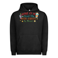 Pigment Black please let me drink my iced coffee in peace Urban Hoodie - MaliasSmallBusiness