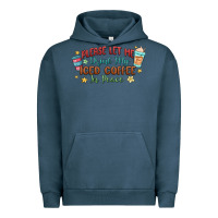 Pigment Midnight Navy please let me drink my iced coffee in peace Urban Hoodie - MaliasSmallBusiness