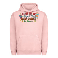 Pigment Salmon please let me drink my iced coffee in peace Urban Hoodie - MaliasSmallBusiness