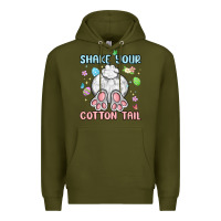 Army Green shake your cotton tail Premium Hoodie - MaliasSmallBusiness