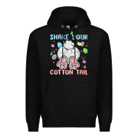 Black shake your cotton tail Premium Hoodie - MaliasSmallBusiness