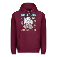 Burgundy shake your cotton tail Premium Hoodie - MaliasSmallBusiness