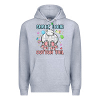 Heather Grey shake your cotton tail Premium Hoodie - MaliasSmallBusiness