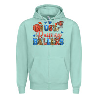 Seafoam busy raising ballers basketball Zipper Hoodie - Zillion Design Studio
