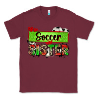 Burgundy soccer sister with leopard Classic Tee - Zillion Design Studio