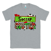Heather Grey soccer sister with leopard Classic Tee - Zillion Design Studio