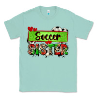 Seafoam soccer sister with leopard Classic Tee - Zillion Design Studio