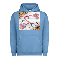 Pigment Pebble Blue customized leopard floral nurse Urban Hoodie - MaliasSmallBusiness