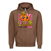 Chestnut Cutest Pumpkin In The Patch Zipper Hoodie - texasbilliewilder