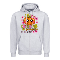 Heather Grey Cutest Pumpkin In The Patch Zipper Hoodie - texasbilliewilder