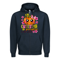 Navy Cutest Pumpkin In The Patch Zipper Hoodie - texasbilliewilder