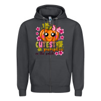 Smoke Cutest Pumpkin In The Patch Zipper Hoodie - texasbilliewilder