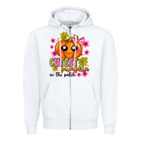 White Cutest Pumpkin In The Patch Zipper Hoodie - texasbilliewilder