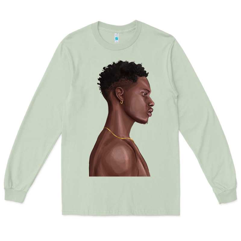 Afro Black Man Long Sleeve Tee by texasbilliewilder | Teevron