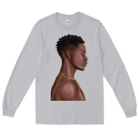 Moon Dust afro black man Long Sleeve Tee - texasbilliewilder