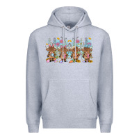 Heather Grey easter day baby highland cow Premium Hoodie - MaliasSmallBusiness