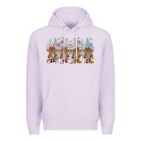 Lilac easter day baby highland cow Premium Hoodie - MaliasSmallBusiness
