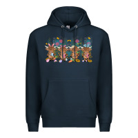 Navy easter day baby highland cow Premium Hoodie - MaliasSmallBusiness