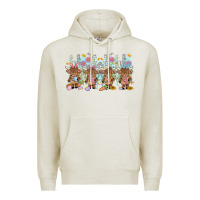 Oatmeal Heather easter day baby highland cow Premium Hoodie - MaliasSmallBusiness