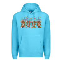 Ocean Blue easter day baby highland cow Premium Hoodie - MaliasSmallBusiness