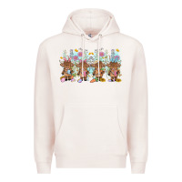 Pale Pink easter day baby highland cow Premium Hoodie - MaliasSmallBusiness
