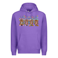 Purple easter day baby highland cow Premium Hoodie - MaliasSmallBusiness