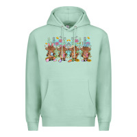 Seafoam easter day baby highland cow Premium Hoodie - MaliasSmallBusiness