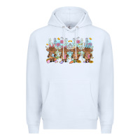 White easter day baby highland cow Premium Hoodie - MaliasSmallBusiness