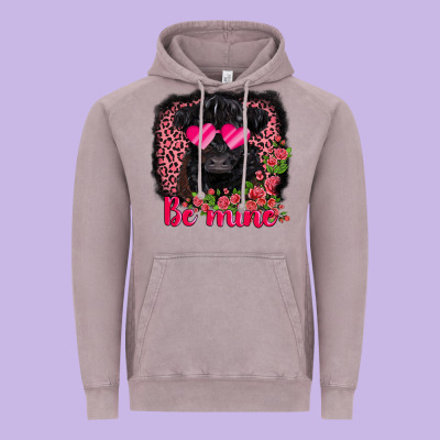 Be Mine Belted Galloway Vintage Hoodie Designed By Adodesignshop