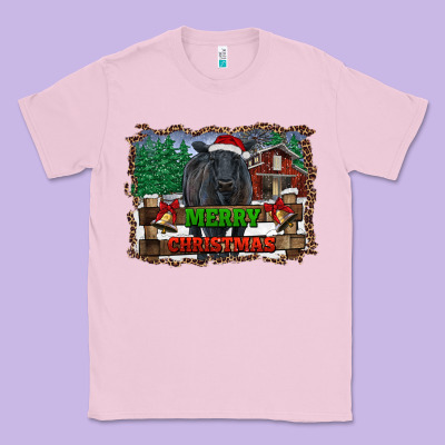 Merry Christmas Black Angus Cattle And Farm Classic Tee Designed By Ranaportraitstore