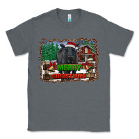 Charcoal Heather merry christmas black angus cattle and farm Classic Tee - RanaPortraitStore